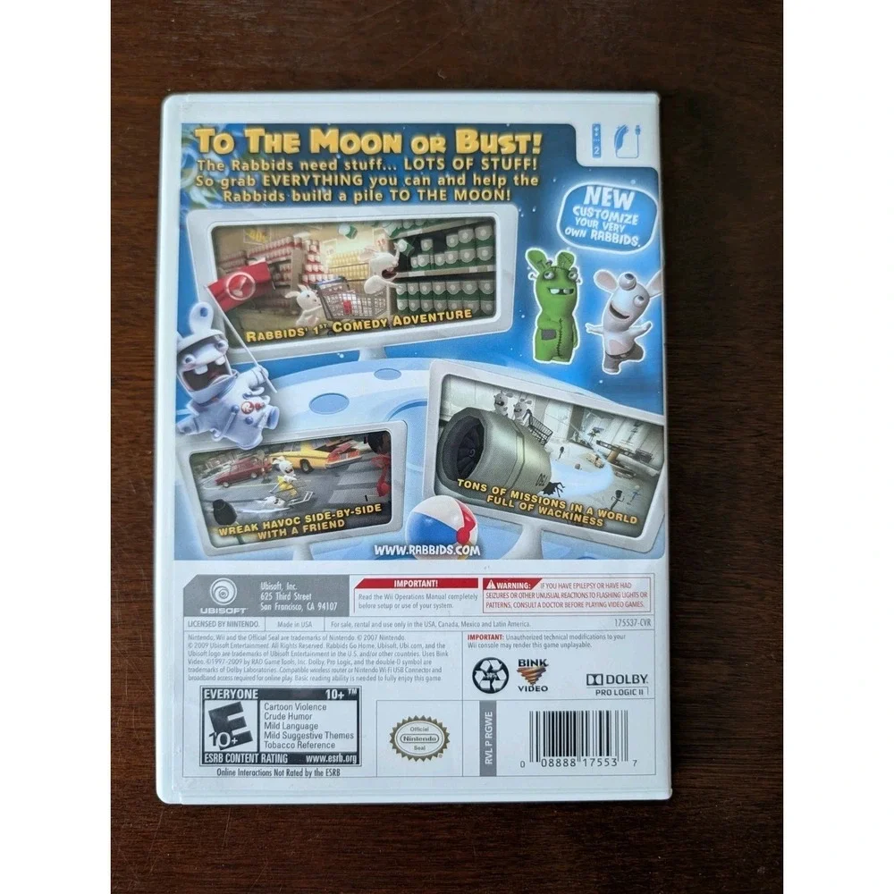Rabbids Go Home (Nintendo Wii, 2009) Complete CIB - Tested & Working
